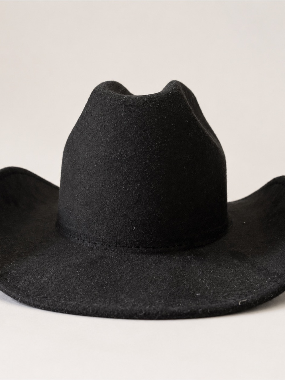 TASHA Black Felt Cowgirl Hat OSFM